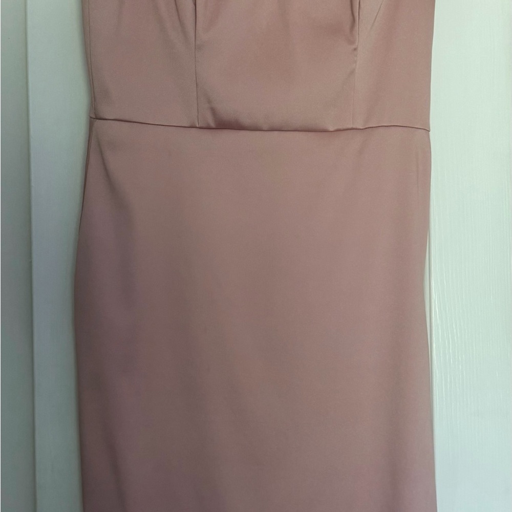 Aidan Mattox Strapless Dusty Rose Sheath Dress